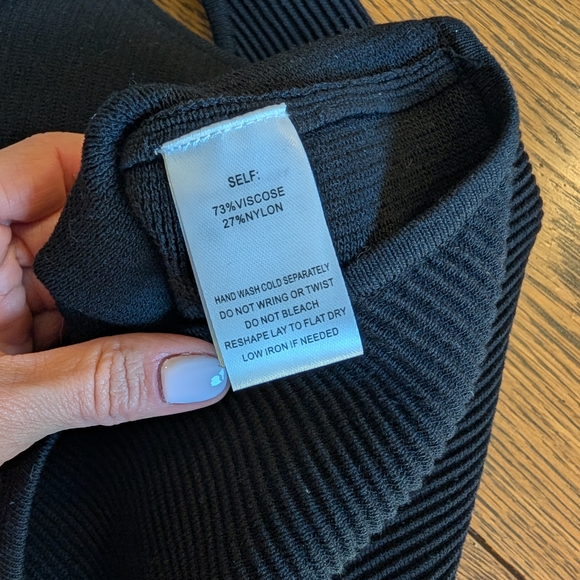 Black Ribbed Tank Bodysuit - Picture 6 of 6